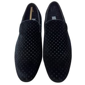 NEW Steve Madden Men's Lifted Smoking Loafer Black Velvet Size 11